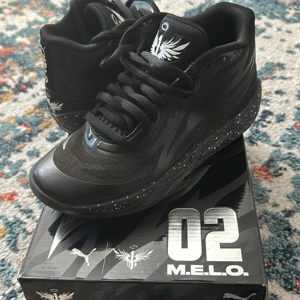 M.E.L.O MB.02 PUMA Black Basketball Sneakers Size 4